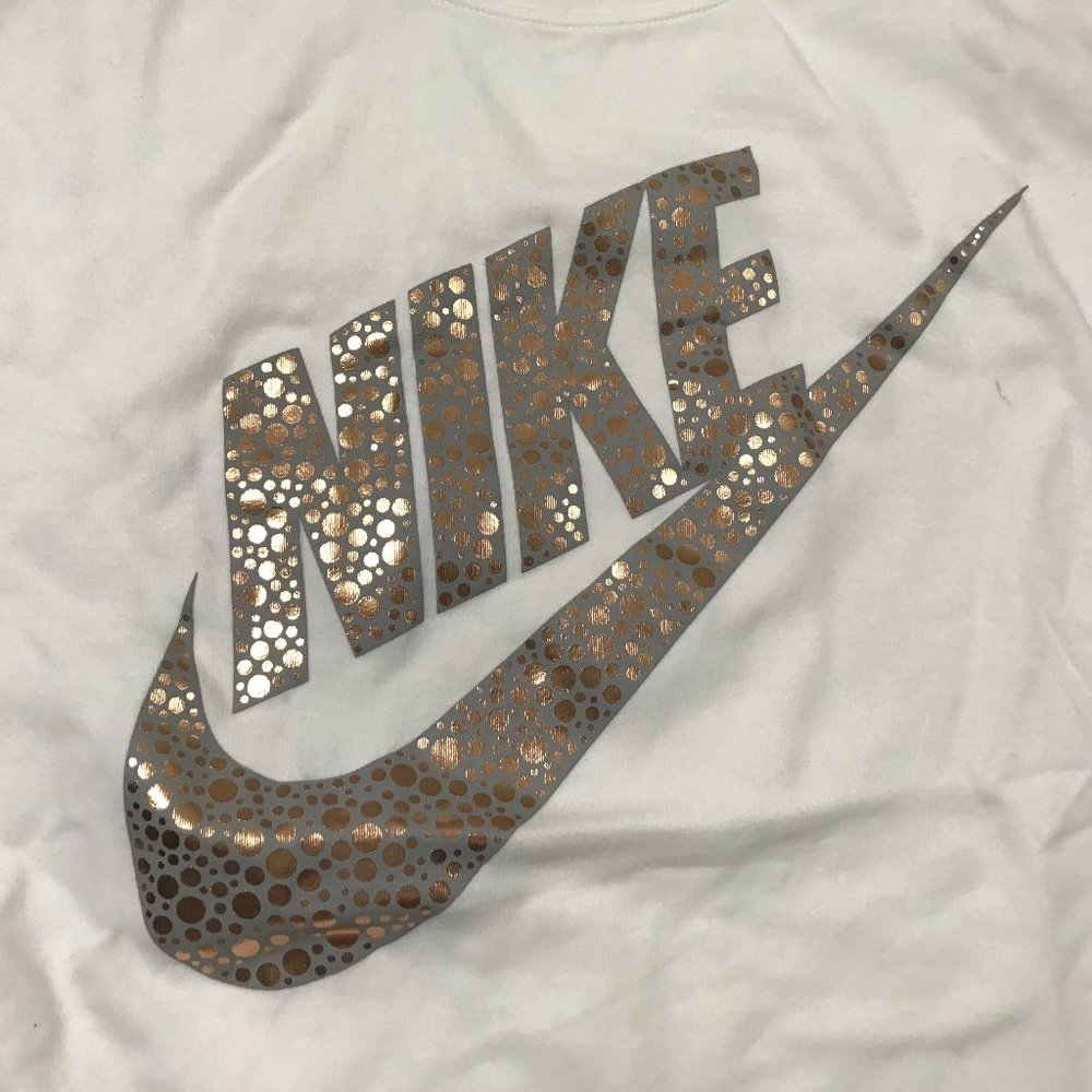 Nike Basic Logo Solid White Sweatshirt - image 3